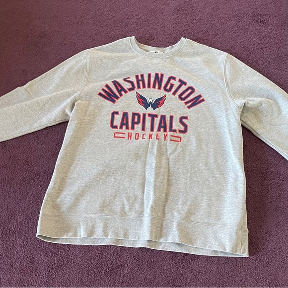 Fanatics Washington Capitals Fleece Hockey Sweatshirt Pullover Uni Oversized L - Picture 2 of 3